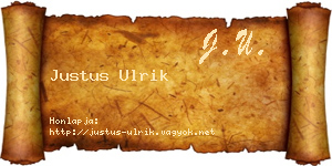 Justus Ulrik névjegykártya